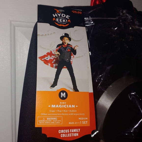 Hyde And Eek Magician Cape & Rabbit Top Hat Halloween Child Costume MEDIUM - Picture 9 of 10